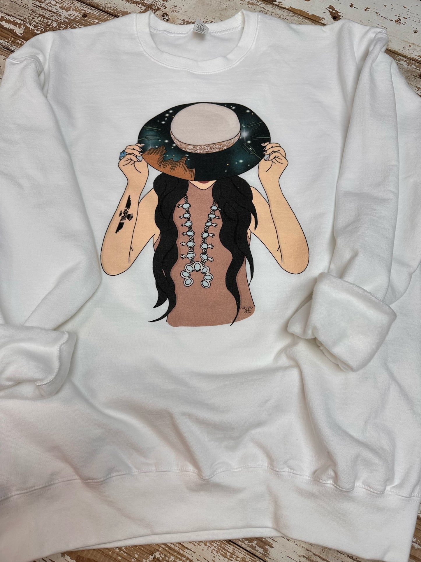 Cosmic Cowgirl with Hat Sweatshirt