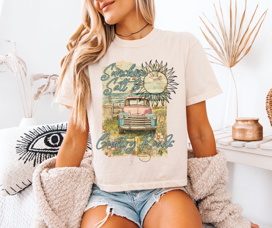 Sunshine Salt & Country Roads Custom Exclusive Boxy T-Shirt
