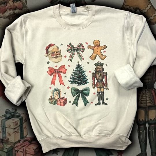 Vintage Christmas Coquette 
Sweatshirt/T-Shirt