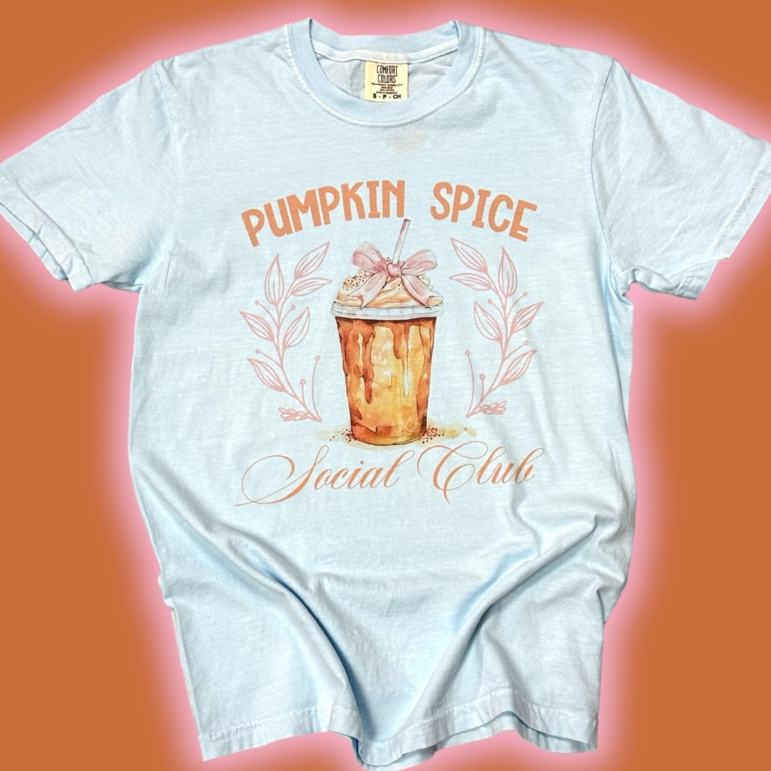 Pumpkin Spice Social Club Comfort Colors T-Shirt