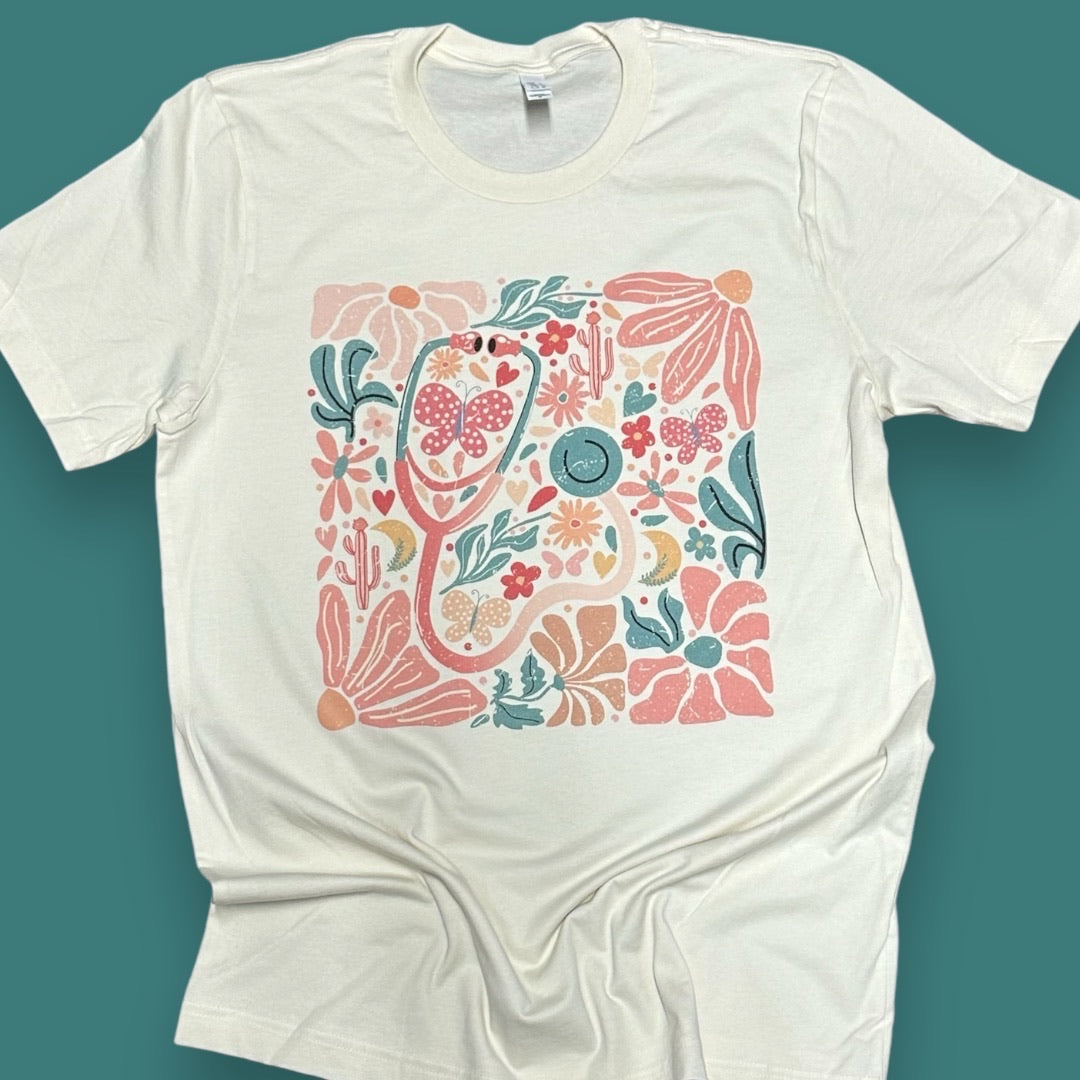 Nurse Appreciation Floral T-Shirt