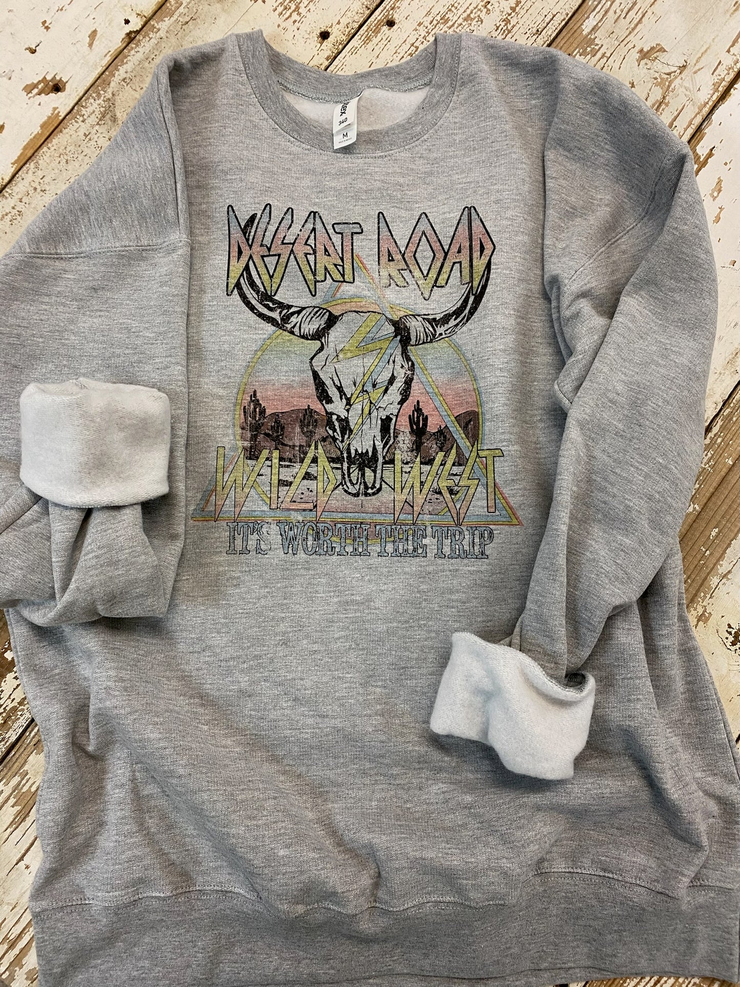 Desert Road Western Skull Sweatshirt