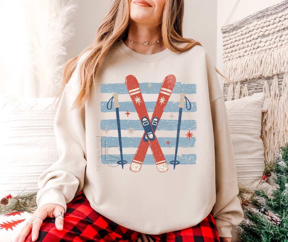 Skiing Winter Sweatshirt