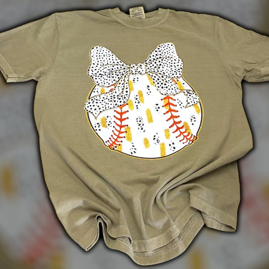 Painted Baseball With Bow T-Shirt