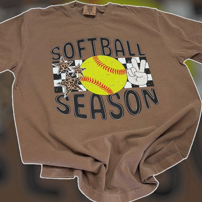 Softball Season Leopard T-Shirt