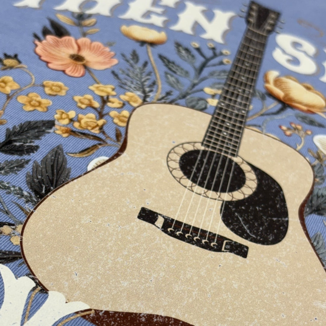 Then Sings My Soul Guitar Floral T-Shirt
