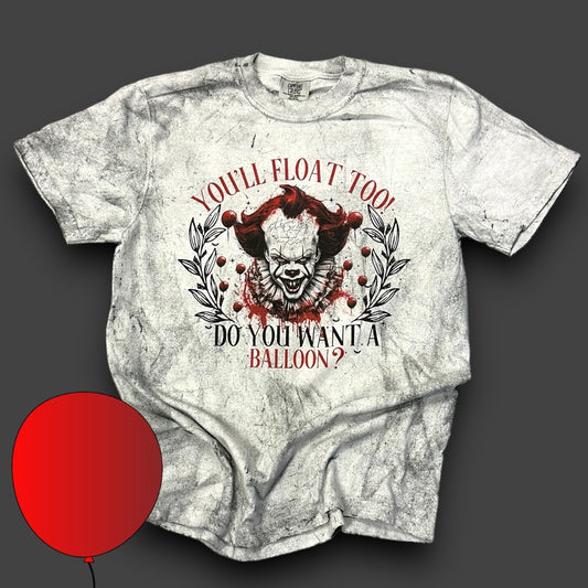 You’ll Float Too! Halloween Marble T-Shirt