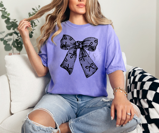 Black Lace Bow Custom Exclusive T-Shirt