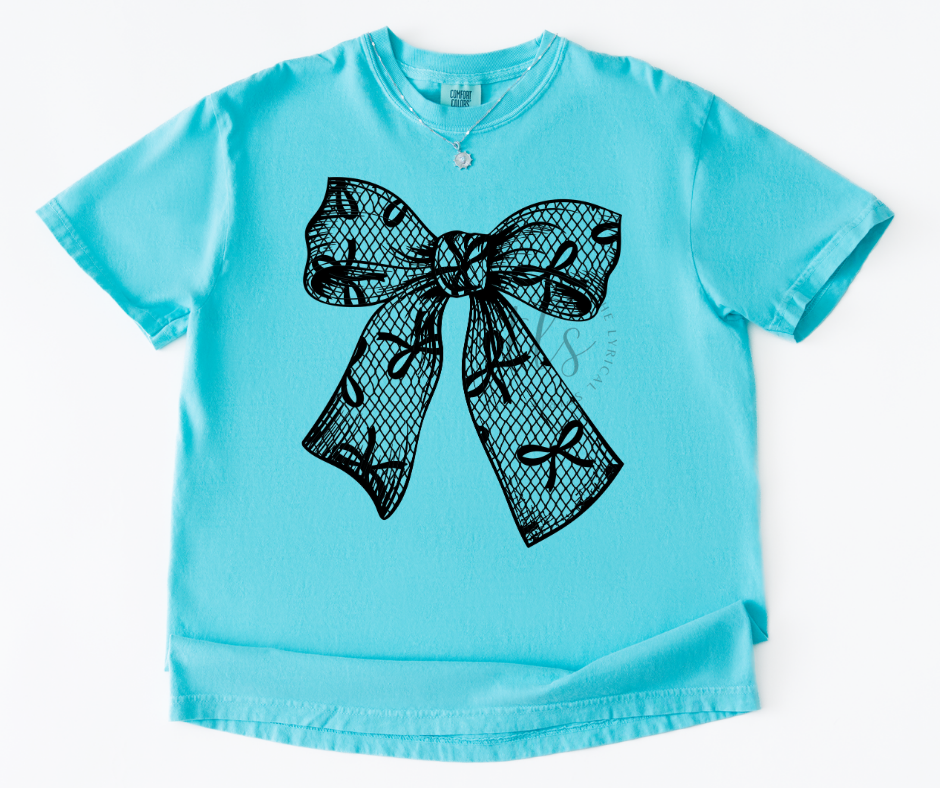 Black Lace Bow Custom Exclusive T-Shirt