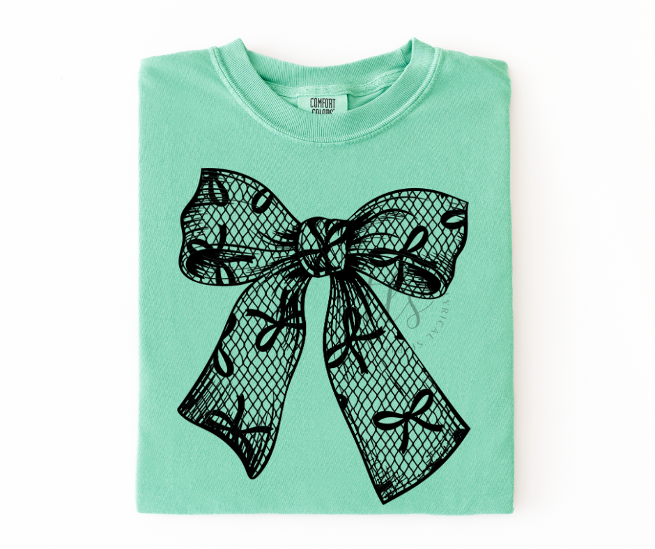 Black Lace Bow Custom Exclusive T-Shirt