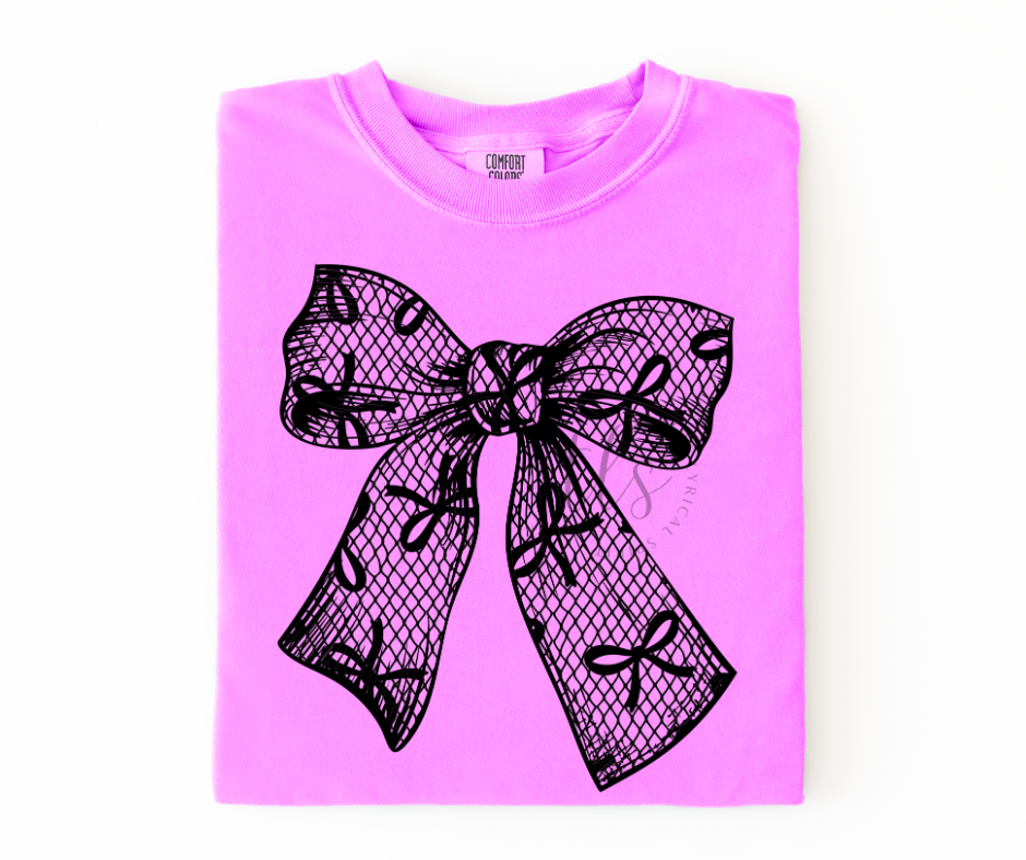 Black Lace Bow Custom Exclusive T-Shirt