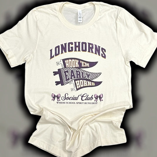 Longhorns Social Club Early, TX Spirit Wear T-Shirt