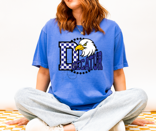 Decatur Eagles Checkered Circle Custom Exclusive T-Shirt