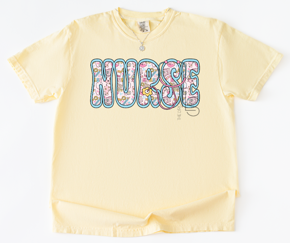 Nurse Appreciation Retro Flowers Custom Exclusive T-Shirt