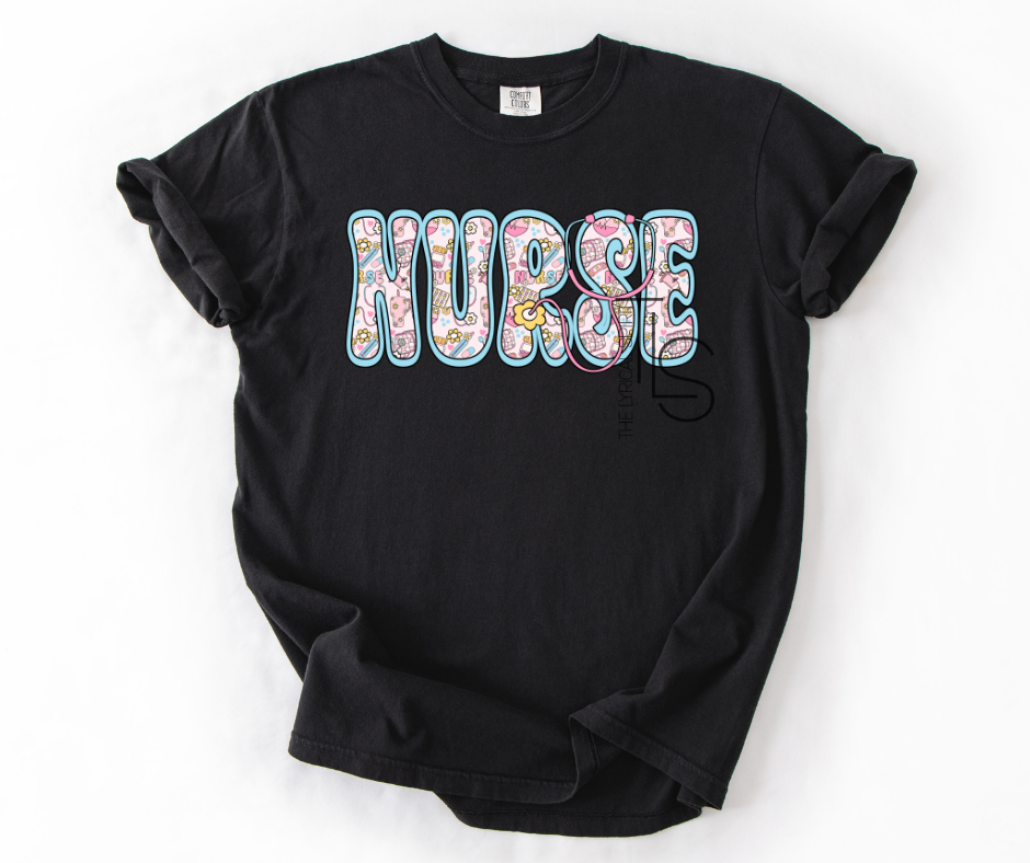 Nurse Appreciation Retro Flowers Custom Exclusive T-Shirt