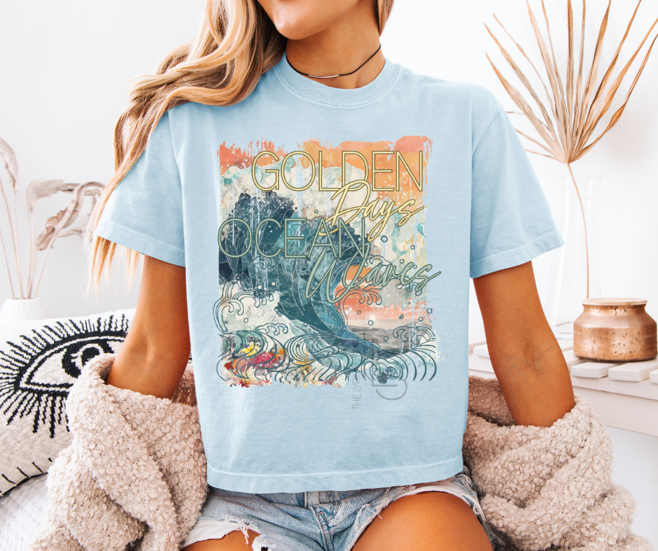 Golden Days Ocean Waves Custom Exclusive Boxy T-Shirt