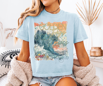 Golden Days Ocean Waves Custom Exclusive Boxy T-Shirt