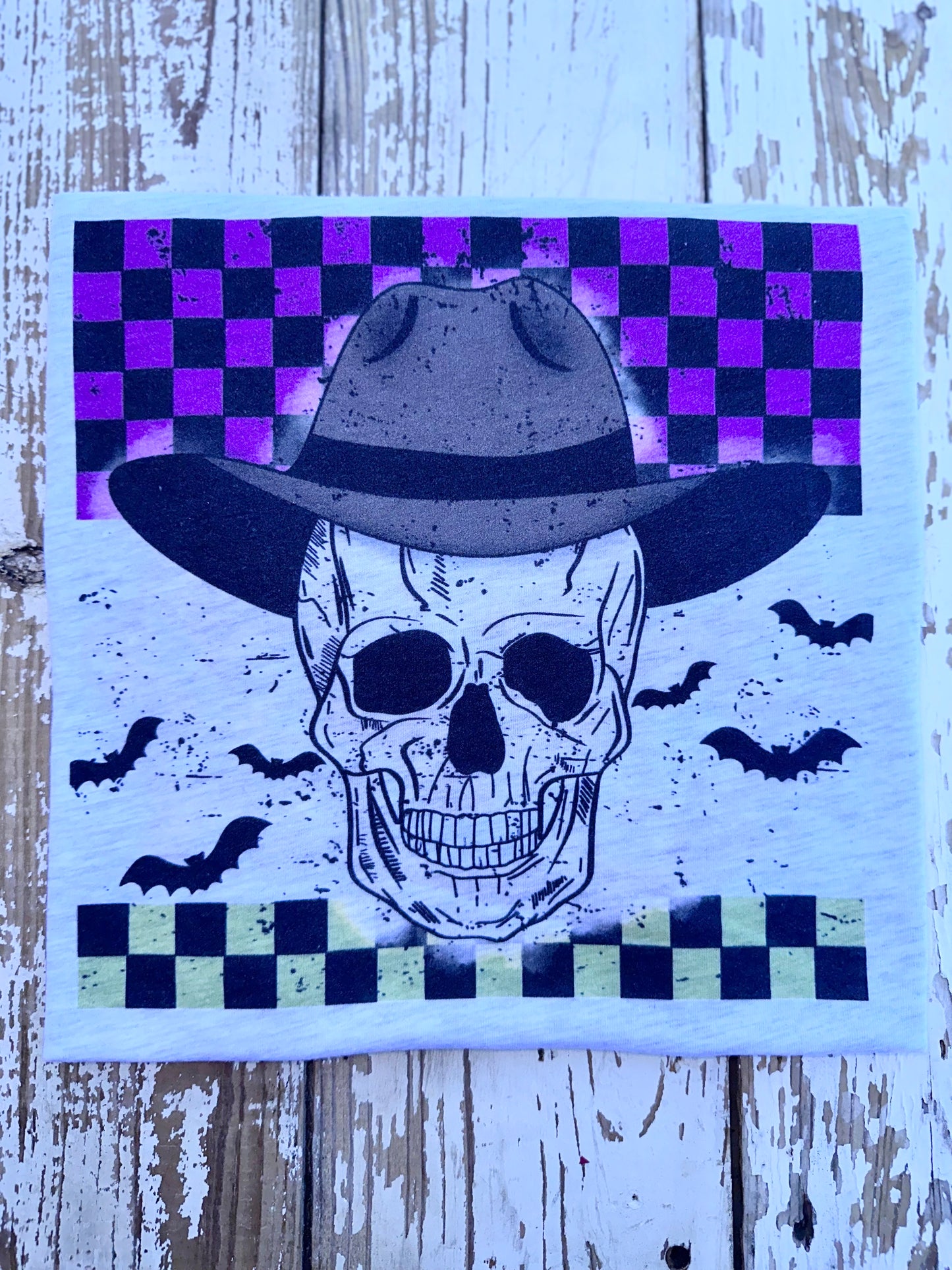 Halloween Skull with Cowboy Hat T-Shirt