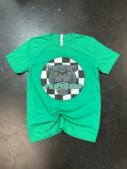 Checkered Panthers Spirit Wear T-Shirt