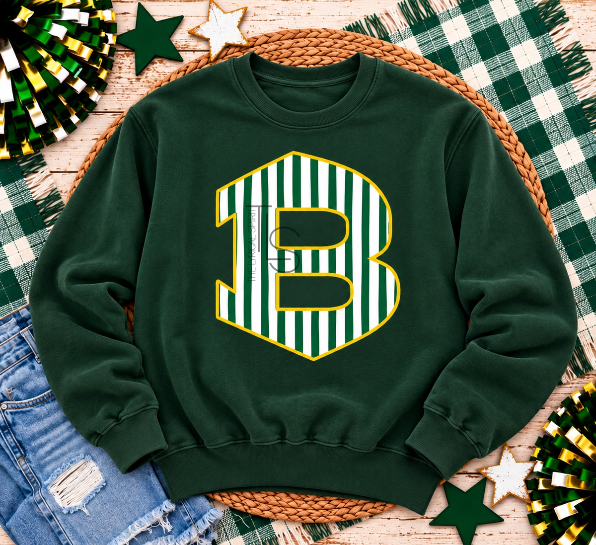 Striped B Dark Green Spirit Exclusive T-Shirt/Sweatshirt