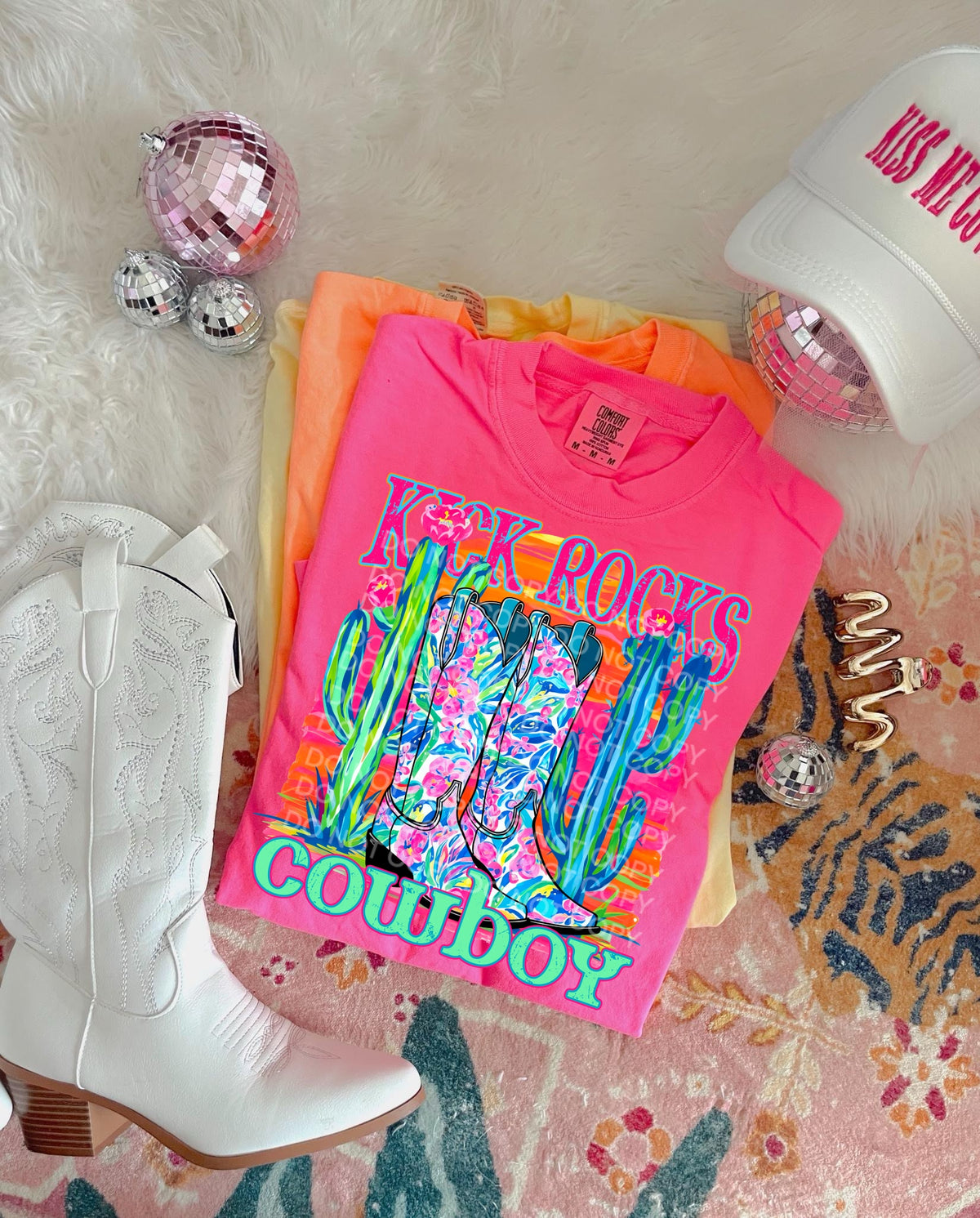 Kick Rocks Cowboy Neons T-Shirt