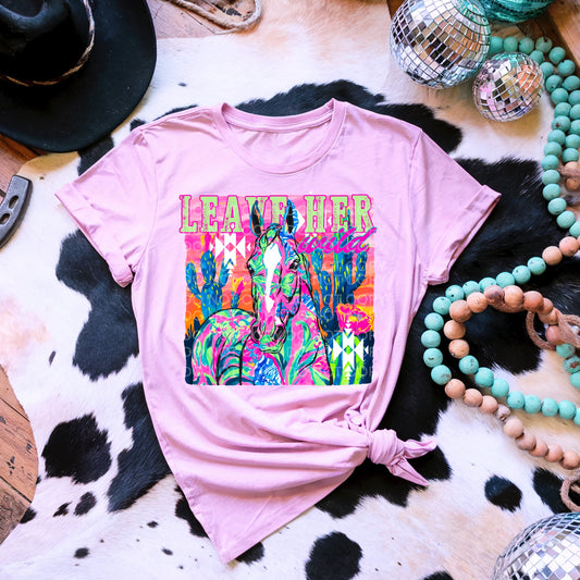 Leave Her Wild Western Neons T-Shirt