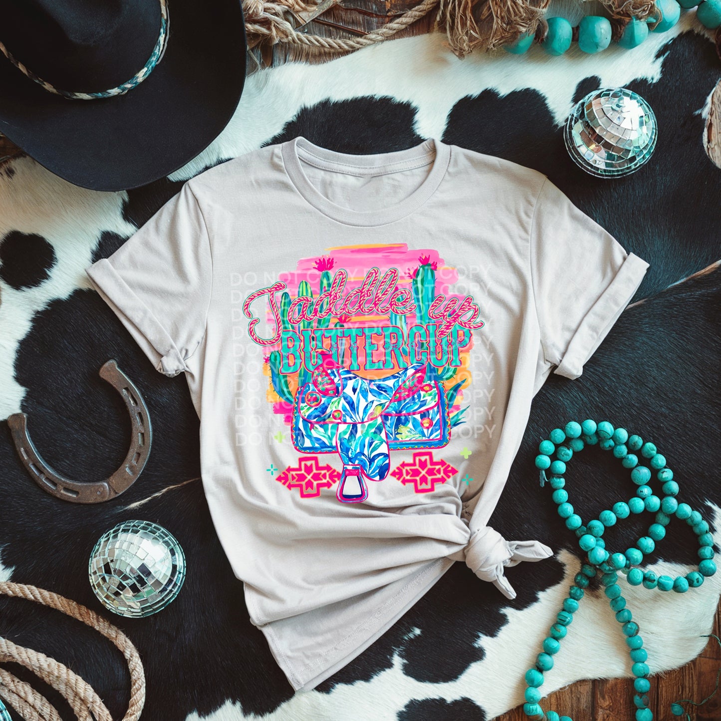 Saddle Up Buttercup Western Neons T-Shirt