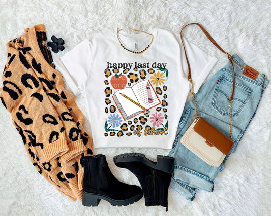 Happy Last Day Of School Leopard T-Shirt