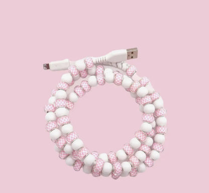 Beaded Phone Charging Cords