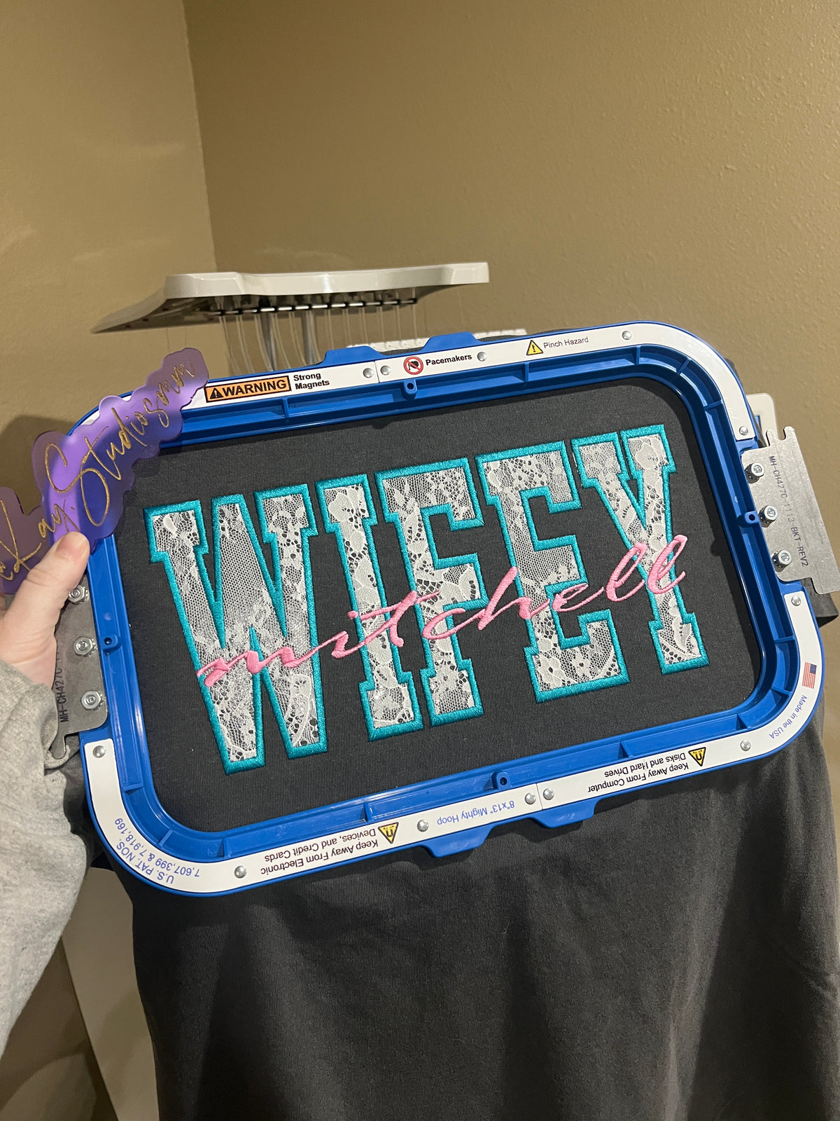 Custom Embroidered Wifey T Shirt