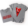 Colleyville Panthers Red Pennant Flag Exclusive Spirit T-Shirt