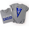 Decatur Eagles Blue Pennant Flag Exclusive Spirit T-Shirt