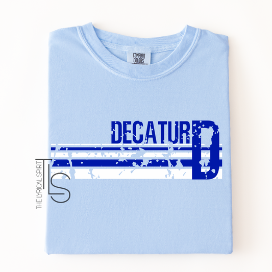 Decatur Stripe School Spirit T-Shirt
