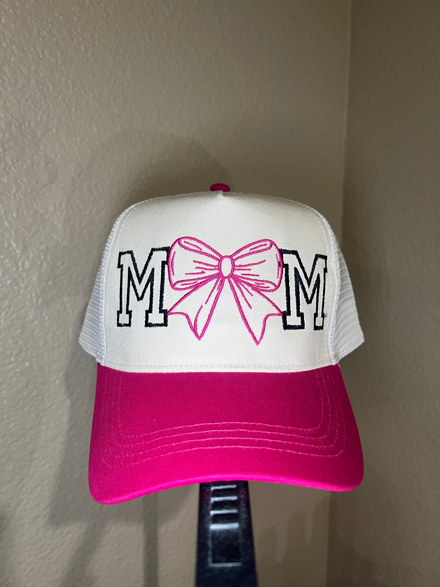 Mom Bow Embroidered Structured Hat