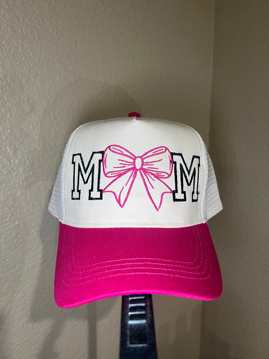 Mom Bow Embroidered Structured Hat