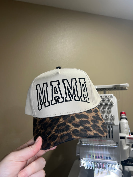 Arched Mama Embroidered Structured Hat