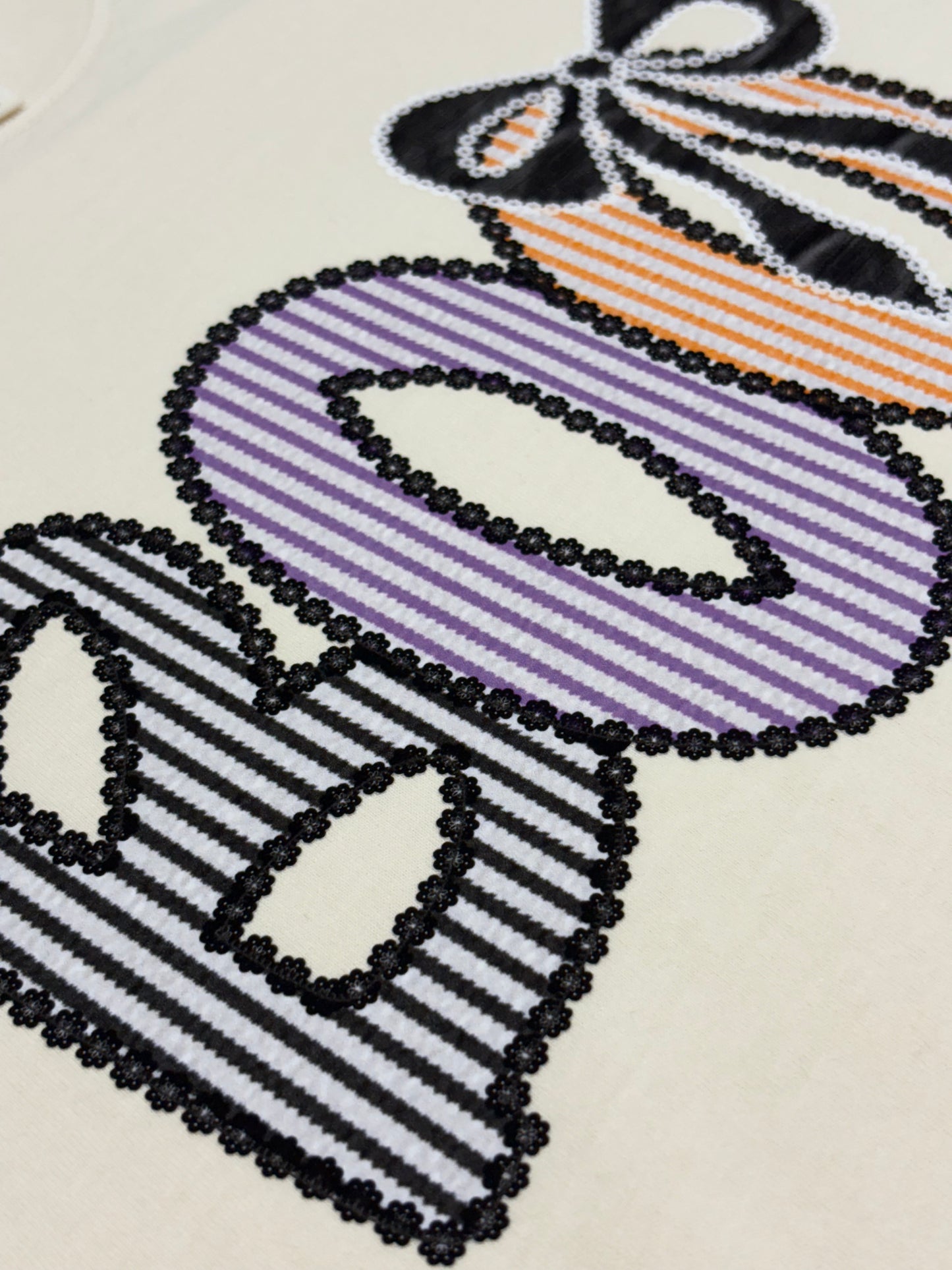 Boo Faux Embroidery T-Shirt