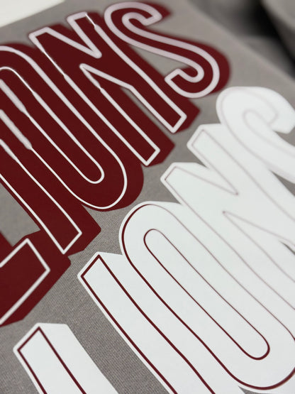 Lions Maroon & White Crewneck Sweatshirt
