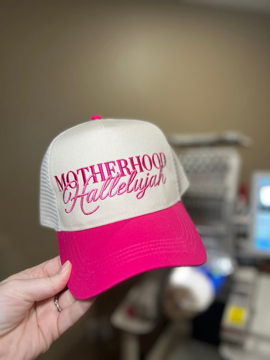 Motherhood Hallelujah Embroidered Structured Hat