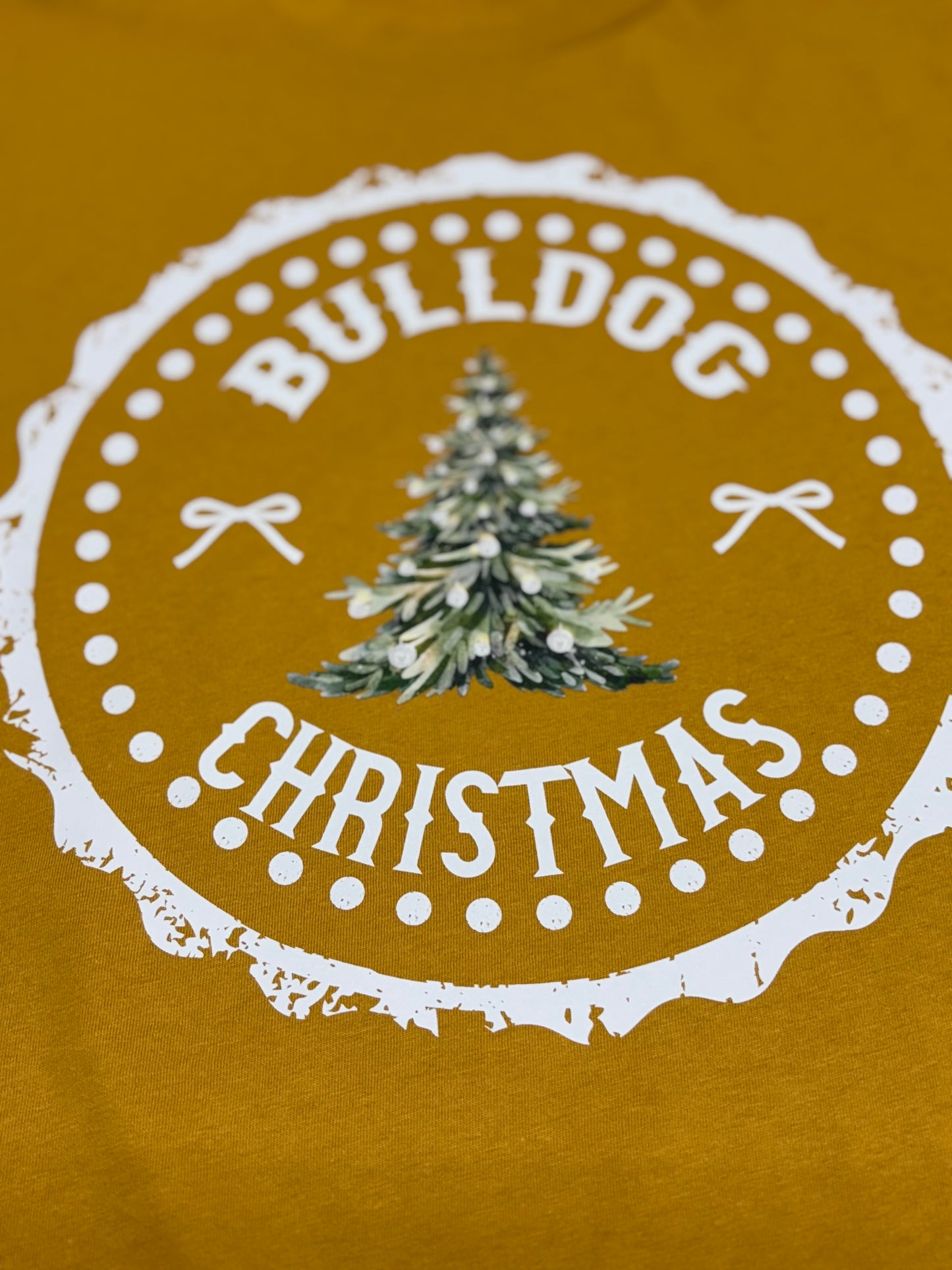 Bulldogs Christmas Vintage Gold T-Shirt