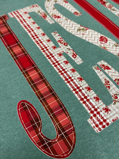 Jesus Patchwork Christmas T-Shirt