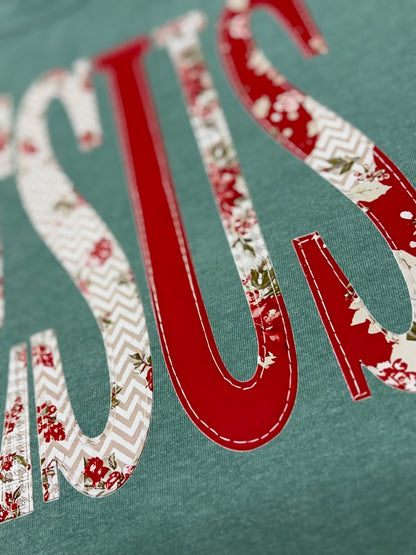 Jesus Patchwork Christmas T-Shirt