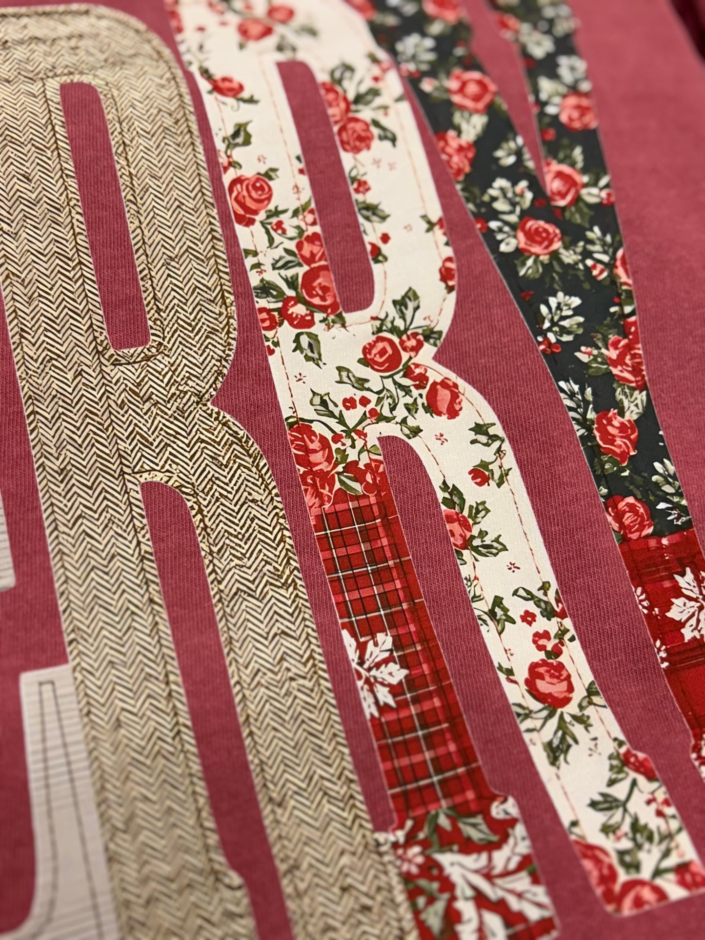 Merry Patchwork Christmas T-Shirt