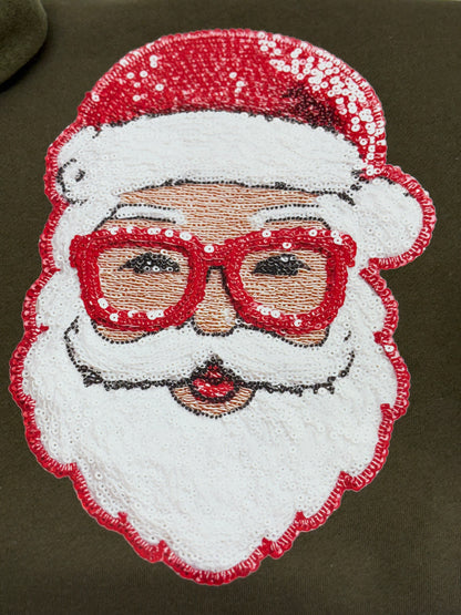 Santa Sequin Crewneck Sweatshirt