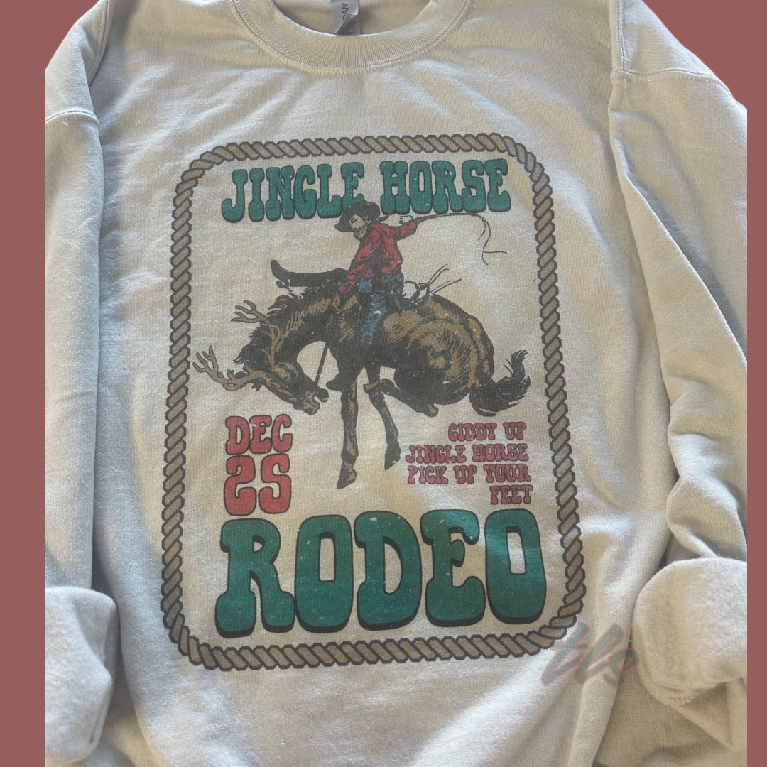 Jingle Horse Rodeo Christmas Sweatshirt