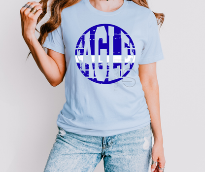 Exclusive Eagles Distressed Circle T-Shirt