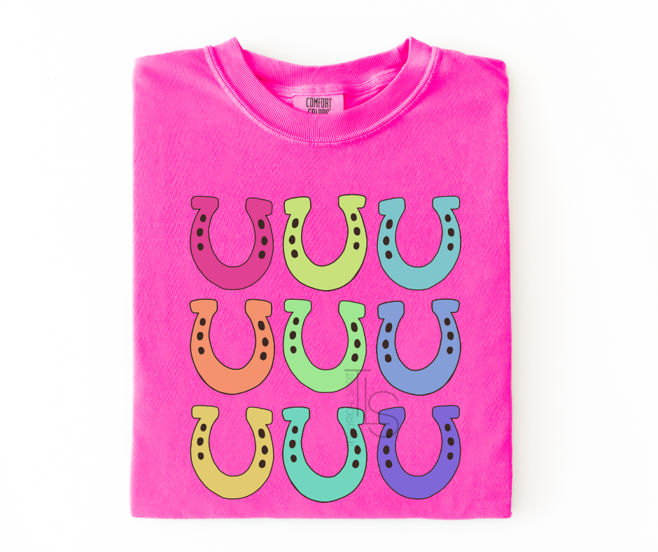 Neon Horseshoes Custom Exclusive T-Shirt