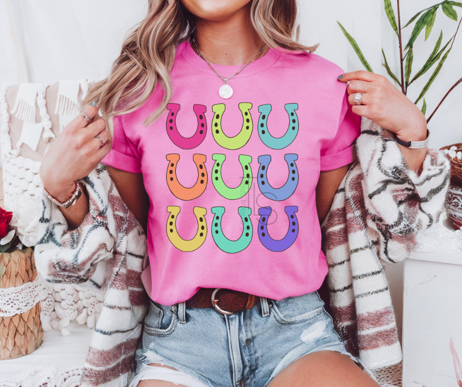 Neon Horseshoes Custom Exclusive T-Shirt