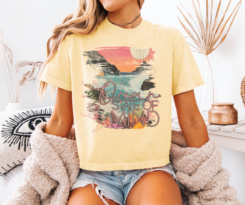 Ocean State Of Mind Custom Exclusive Boxy T-Shirt