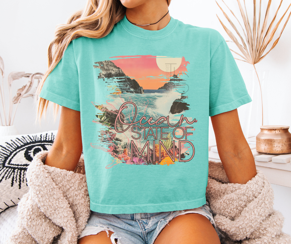 Ocean State Of Mind Custom Exclusive Boxy T-Shirt